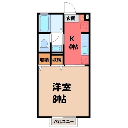 小山駅 バス6分  神山１丁目下車：停歩6分 2階の物件間取画像